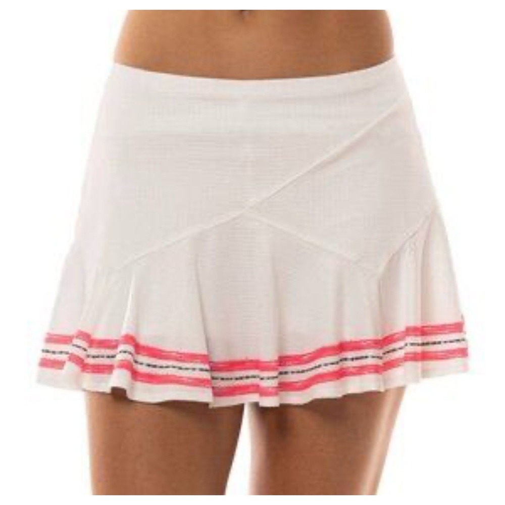 Lucky In Love Golf Pickleball Size XL 16 White Ruffle Hem Skort Athleisure